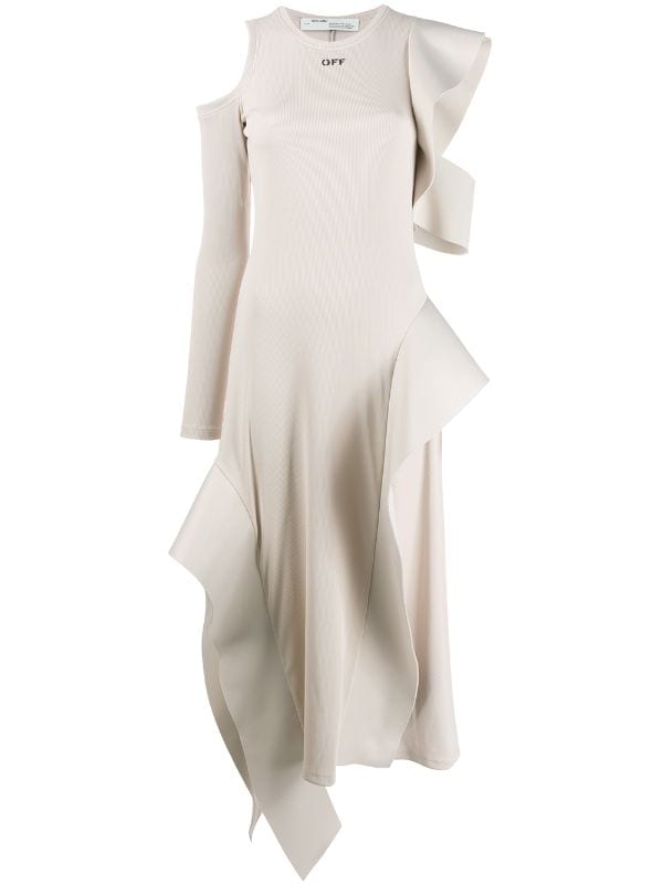 off white asymmetric dress