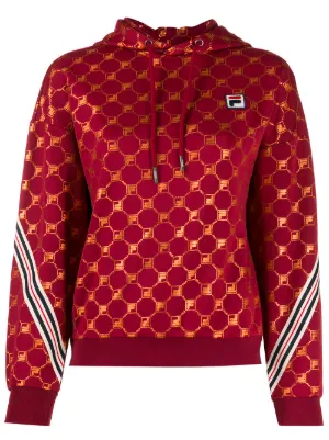 fila sudadera con capucha panel logo boyfriend