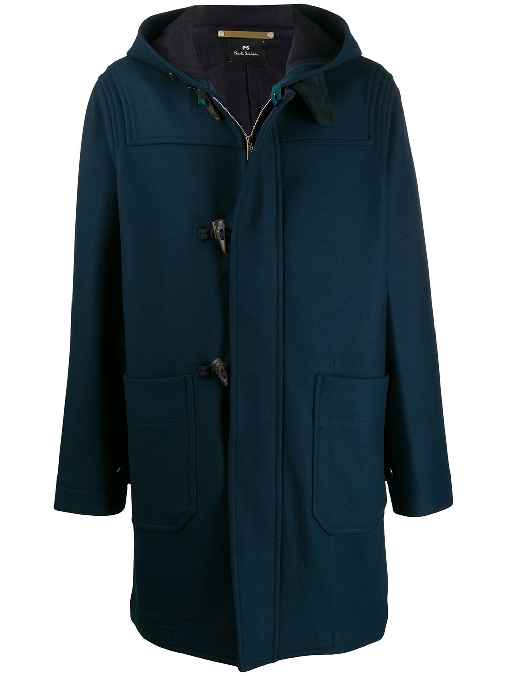 Ps By Paul Smith Relaxed-Fit Hooded Duffle Coat In Blue | ModeSens