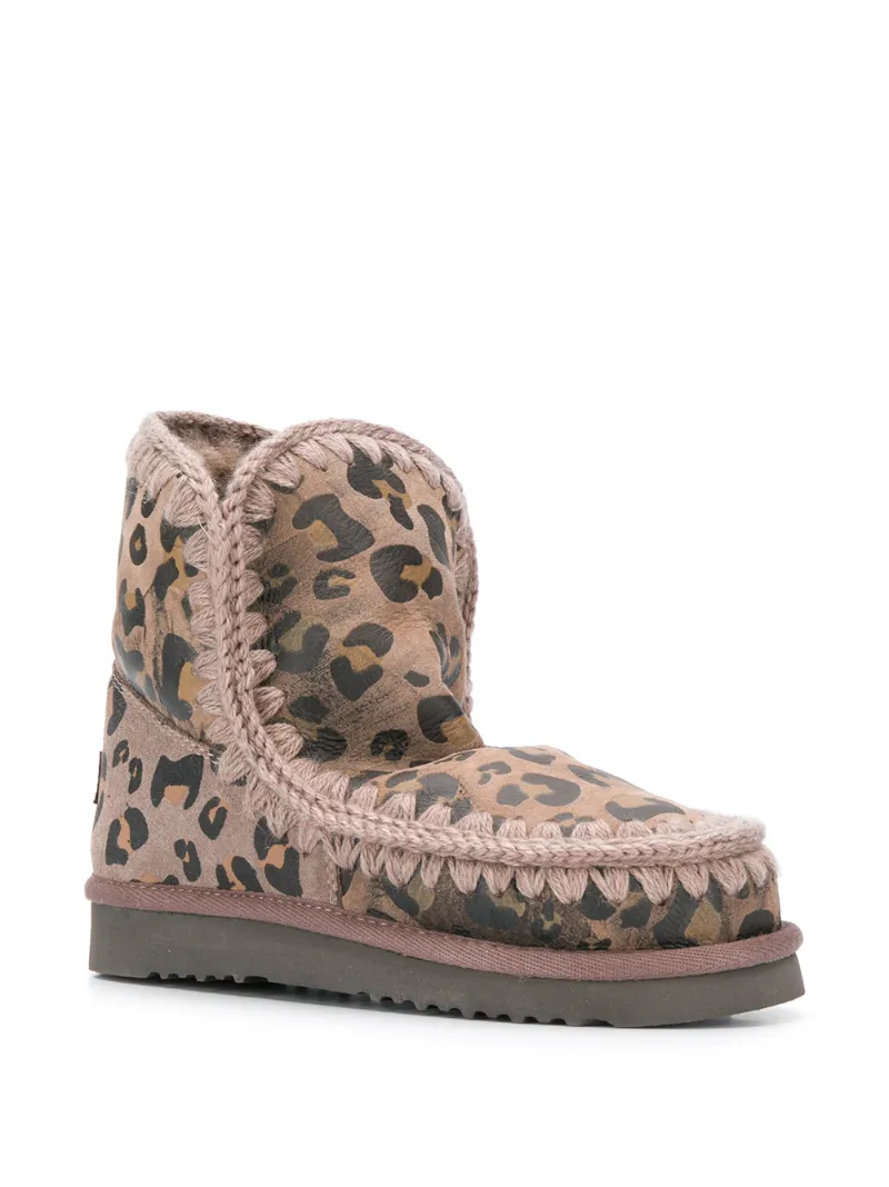 MOU LEOPARD-PRINT SNOW BOOTS
