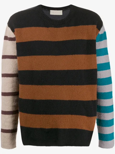 Paura panelled striped jumper