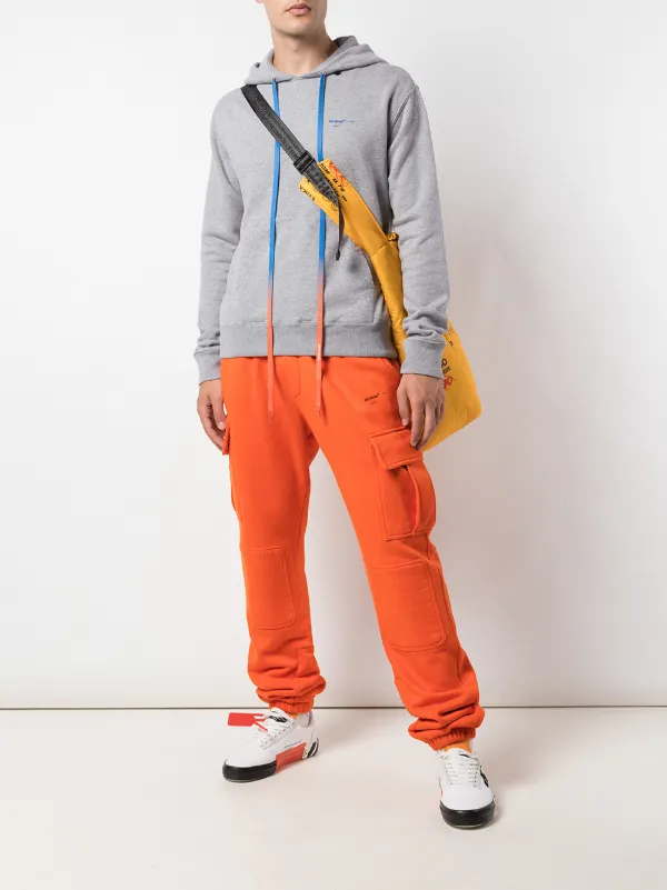 off white orange pants