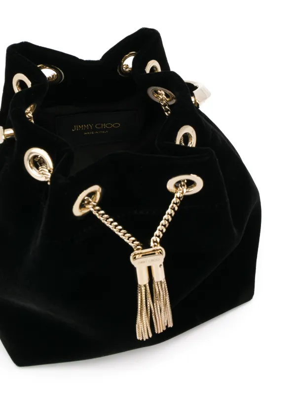 Jimmy choo Bon Bon Tophandle Clutch with Chain Strap (Black)