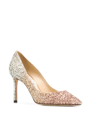 ジミーチュウ ヒール 24 グレー シルバー ラメ スター JIMMY CHOO ジミーチュウ ヒール 24 グレー シルバー ラメ スター JIMMY