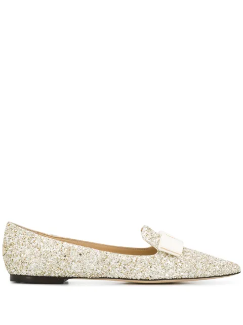 prada glitter ballerina flats
