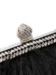 Jimmy Choo Celeste feather-trimmed clutch