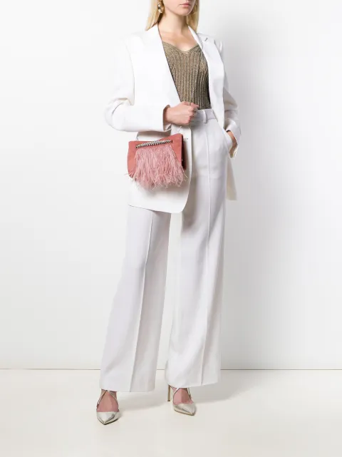 JIMMY CHOO VENUS FEATHER-TRIM CLUTCH