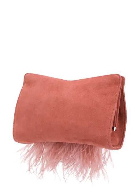 JIMMY CHOO VENUS FEATHER-TRIM CLUTCH