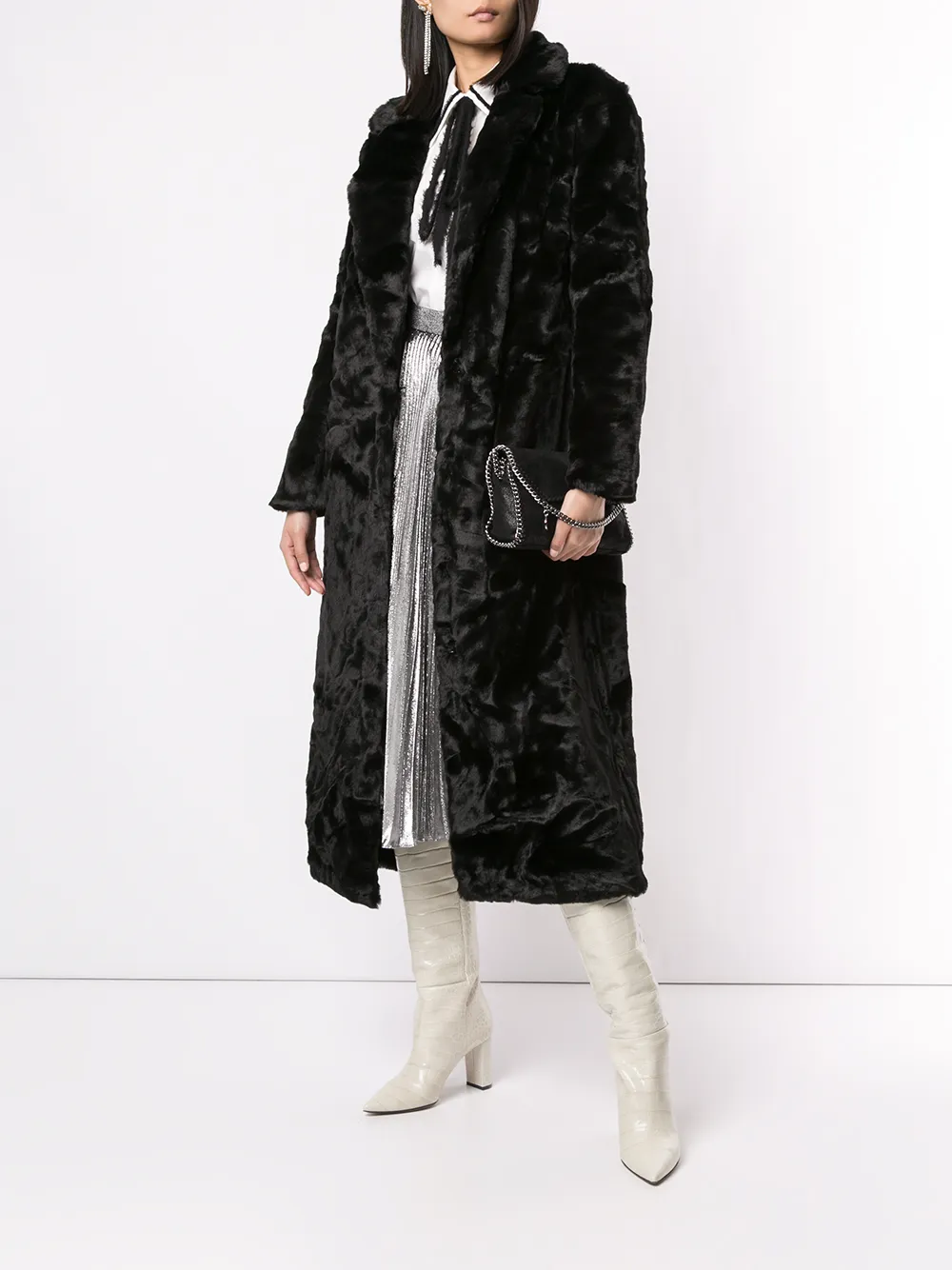 Shop Unreal Fur Black Bird Faux-fur Coat