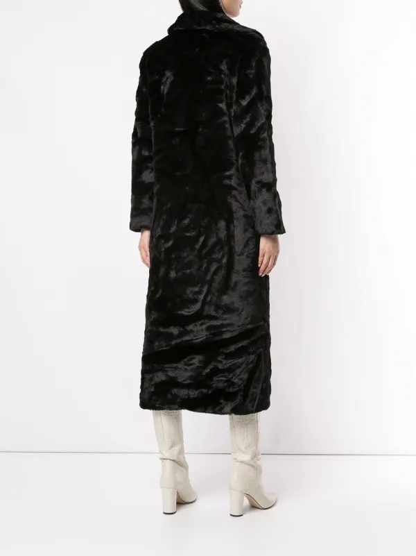 Unreal fur black bird coat store