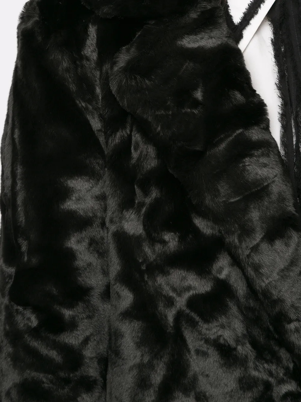 Black Bird faux fur coat
