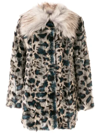 express faux fur leopard coat
