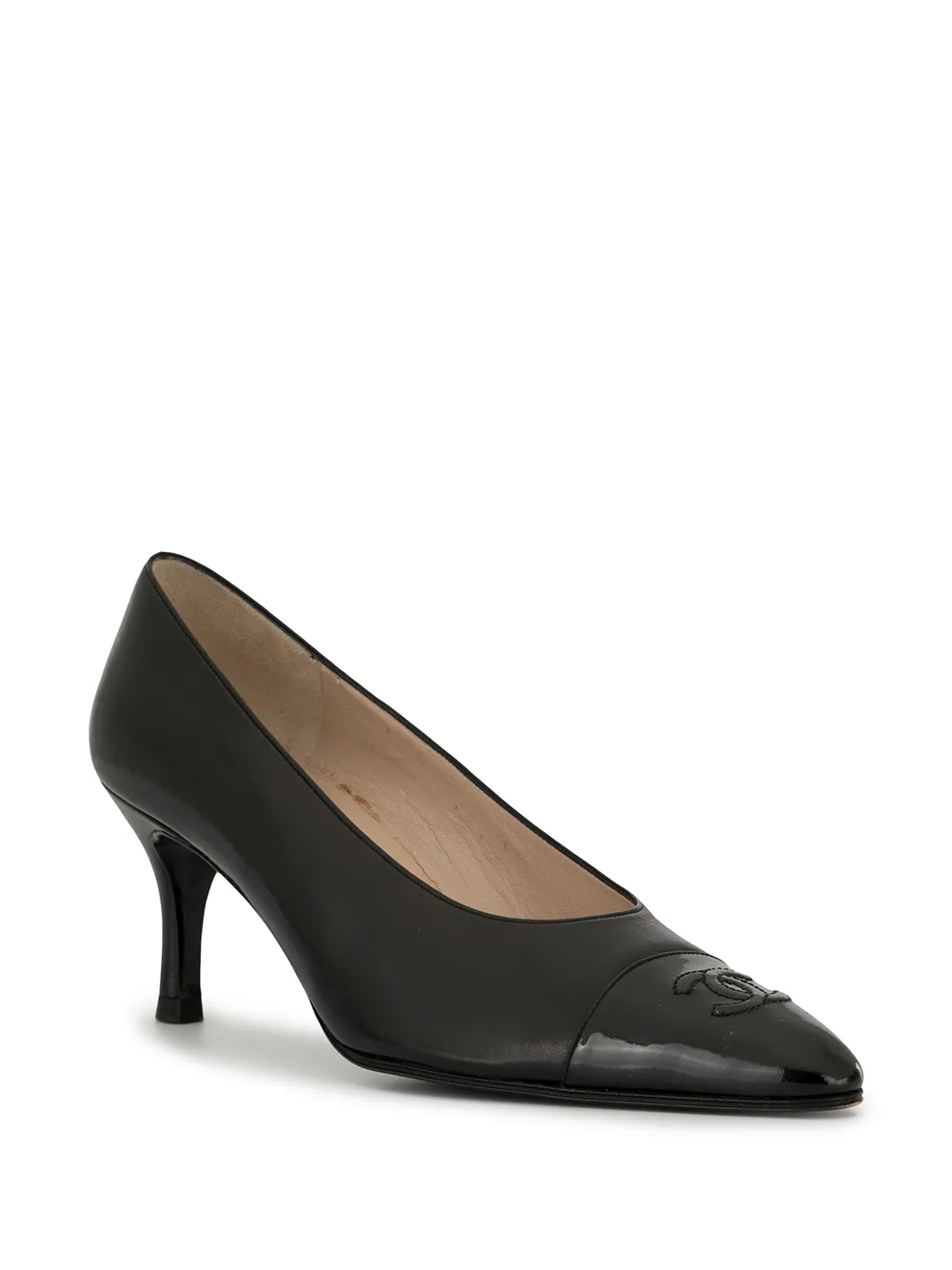 фото Chanel pre-owned туфли-лодочки 1996-го года с логотипом cc