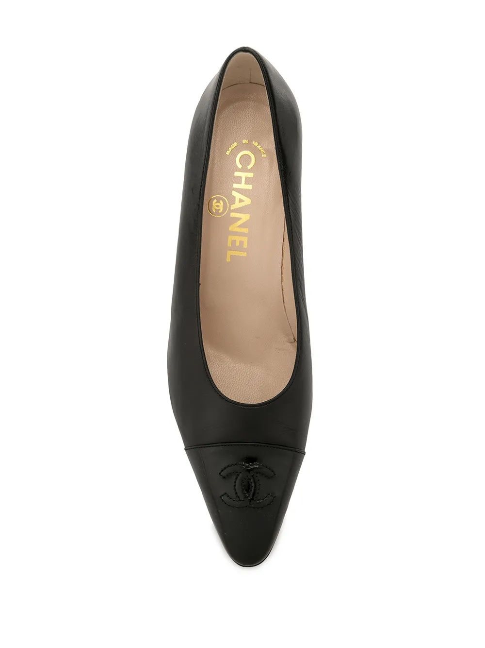 фото Chanel pre-owned туфли-лодочки 1996-го года с логотипом cc