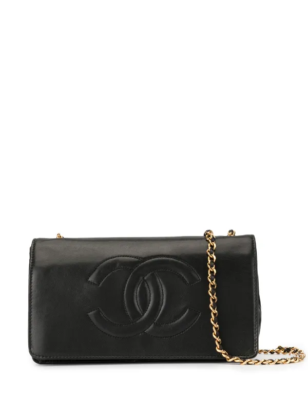 Chanel Pre-owned Chain Shoulder Wallet Bag in Black