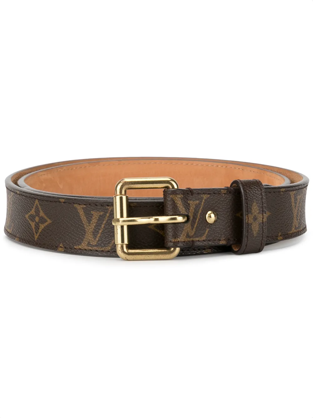 monogram print belt