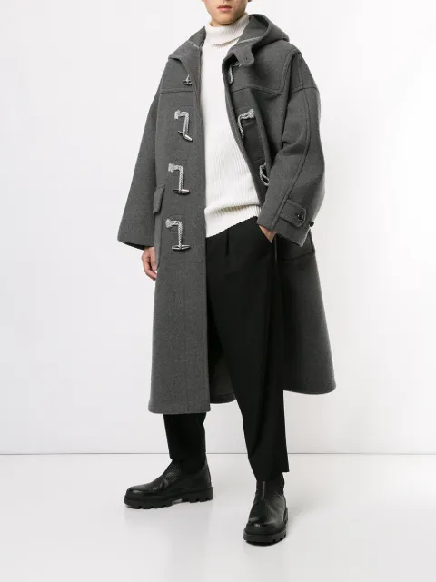 ジャケット・アウター FUMITO GANRYU Duffle Coat 2size Fumito Ganryu Hooded Duffle Coat In Grey
