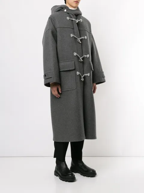 u*u様 FUMITO GANRYU Duffle Coat 1size Fumito Ganryu Hooded Duffle Coat In Grey
