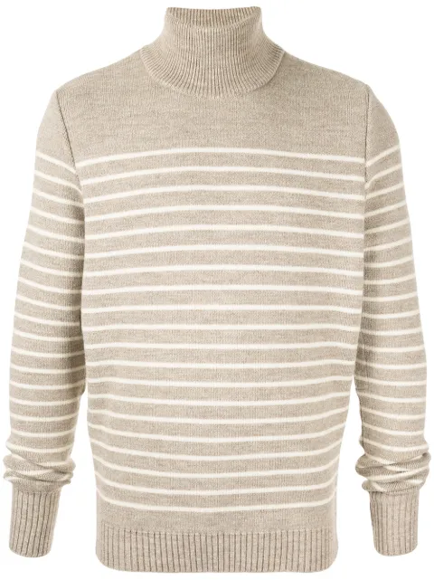 Fumito Ganryu striped roll neck jumper