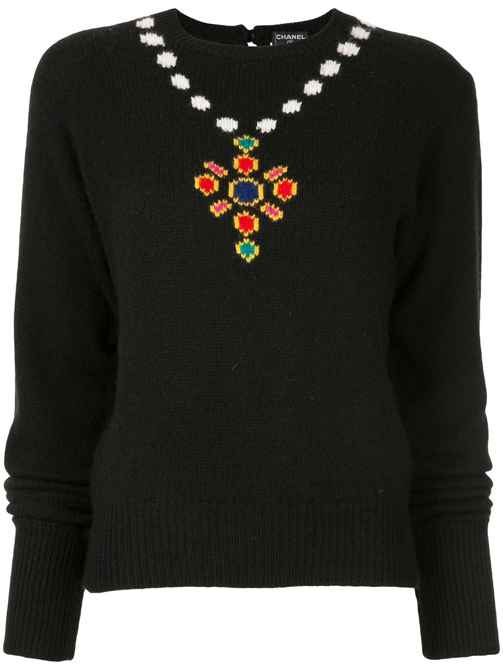 Image 1 of CHANEL Pre-Owned 1995 intarsia knit jumper