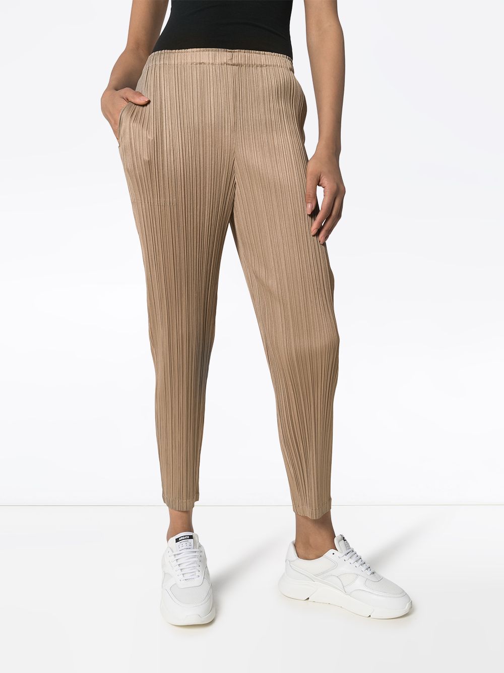 фото Pleats please issey miyake укороченные плиссированные брюки