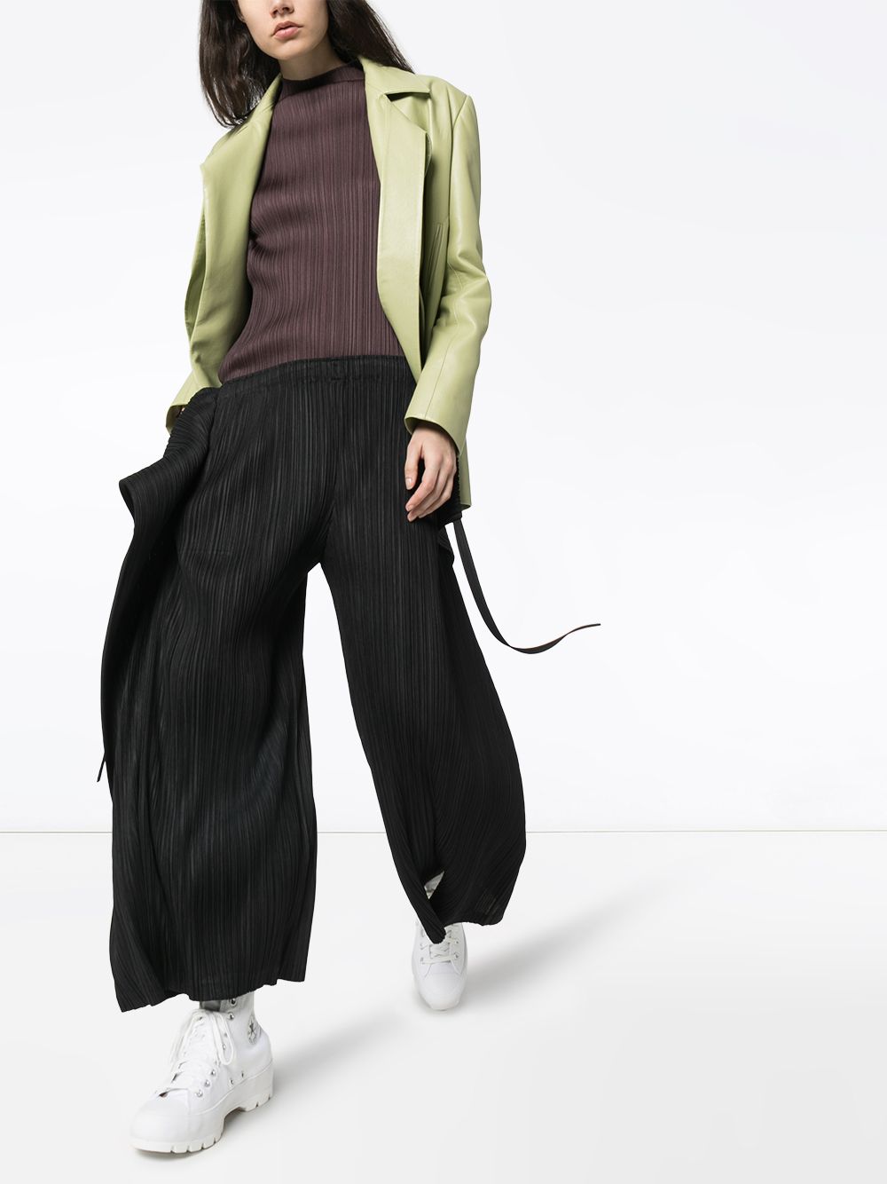 фото Pleats please issey miyake плиссированные брюки широкого кроя