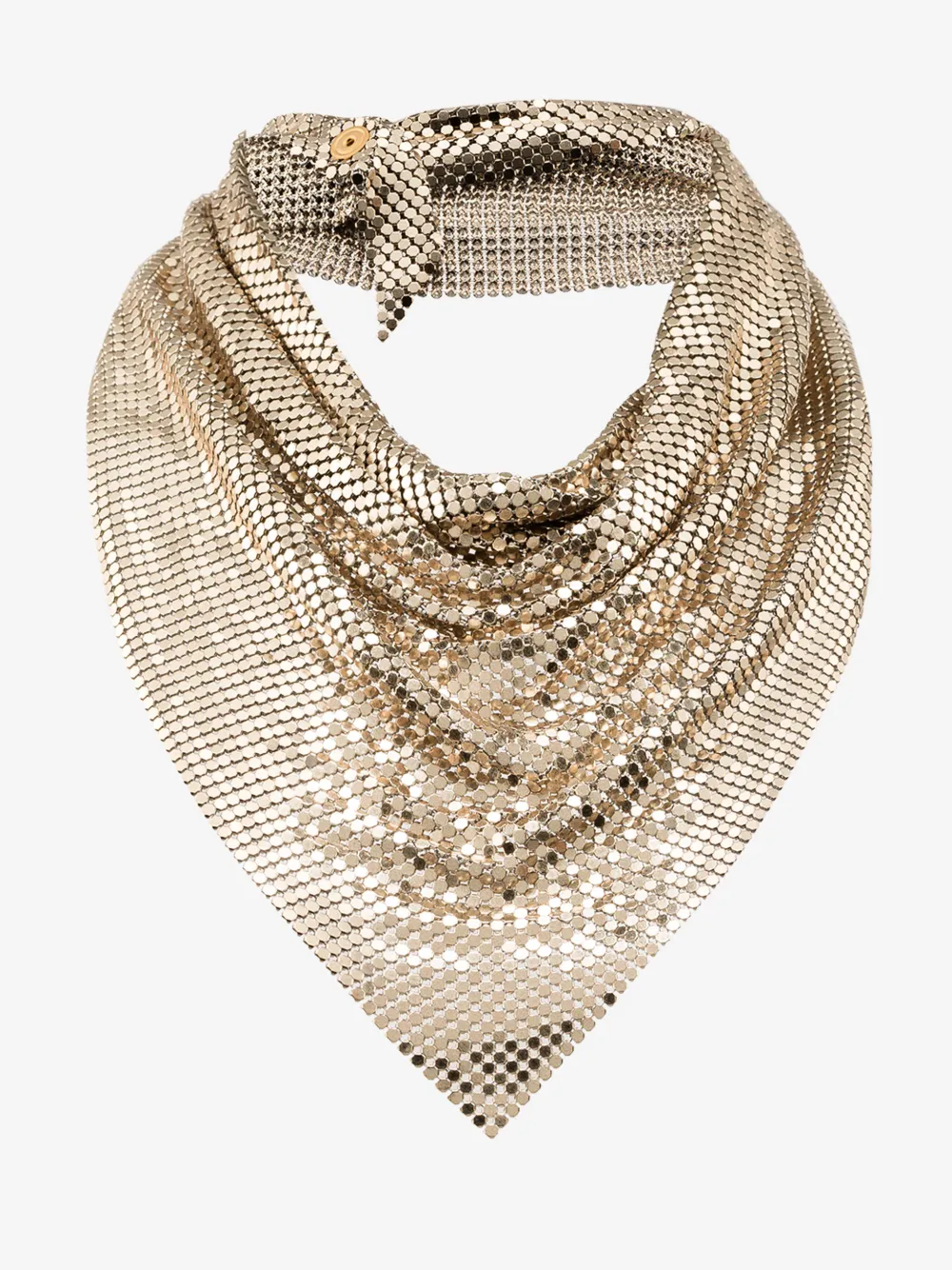 Rabanne Draped Mesh Necklace In Gold