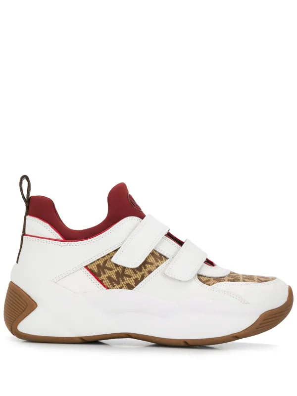 michael kors burgundy sneakers