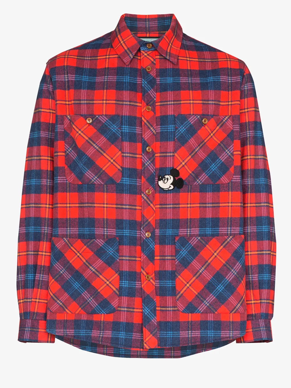 GUCCI GUCCI X DISNEY MICKEY MOUSE CHECKED COTTON SHIRT,591242ZADJX14549623