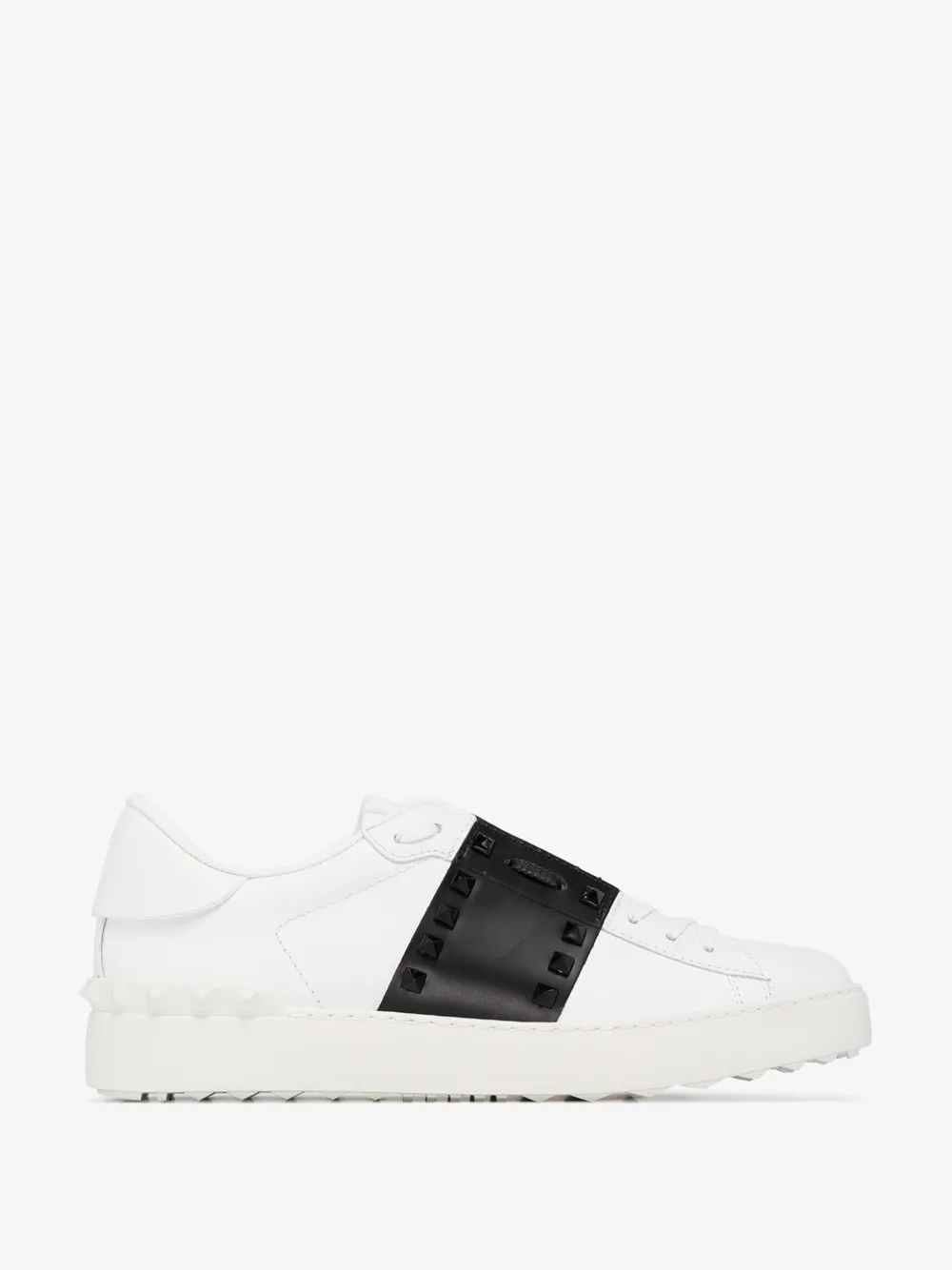 valentino white rockstud sneakers