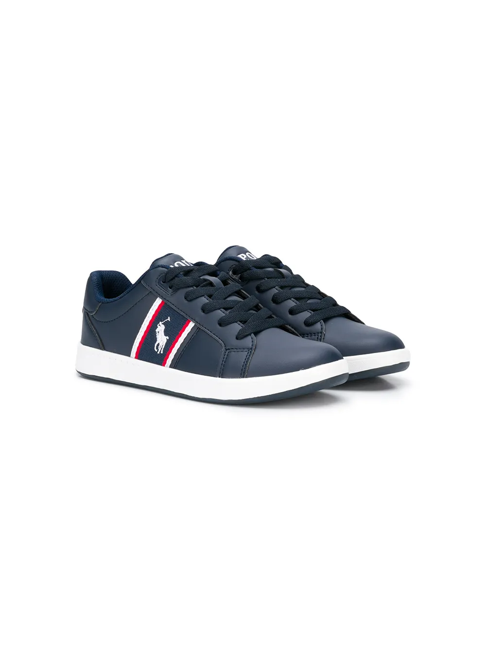 Ralph Lauren Kids logo embroidered sneakers Ralph Lauren Kids logo embroidered sneakers