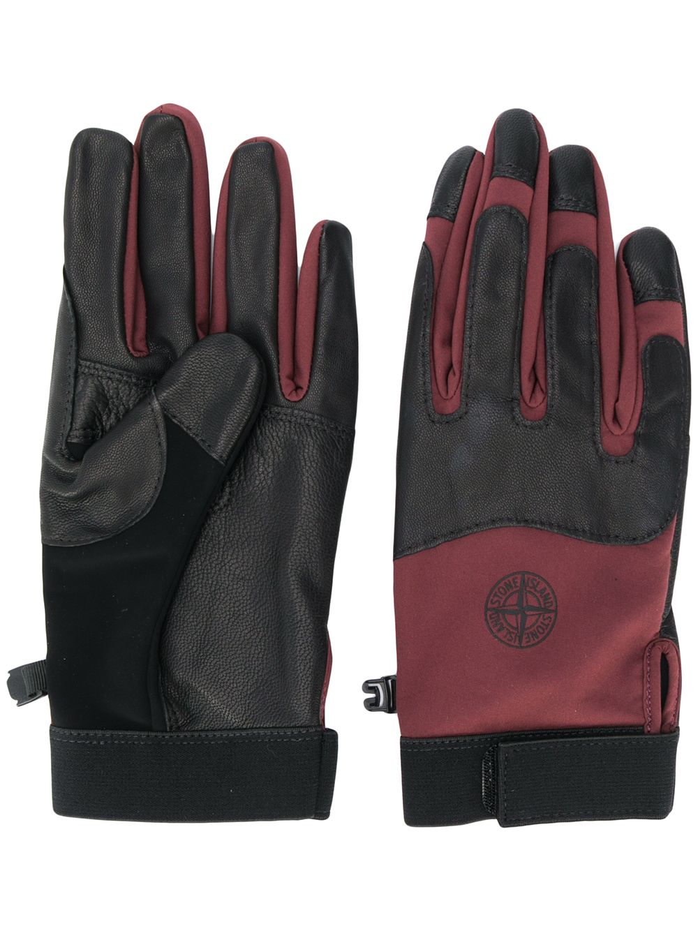 фото Stone Island contrast texture logo gloves