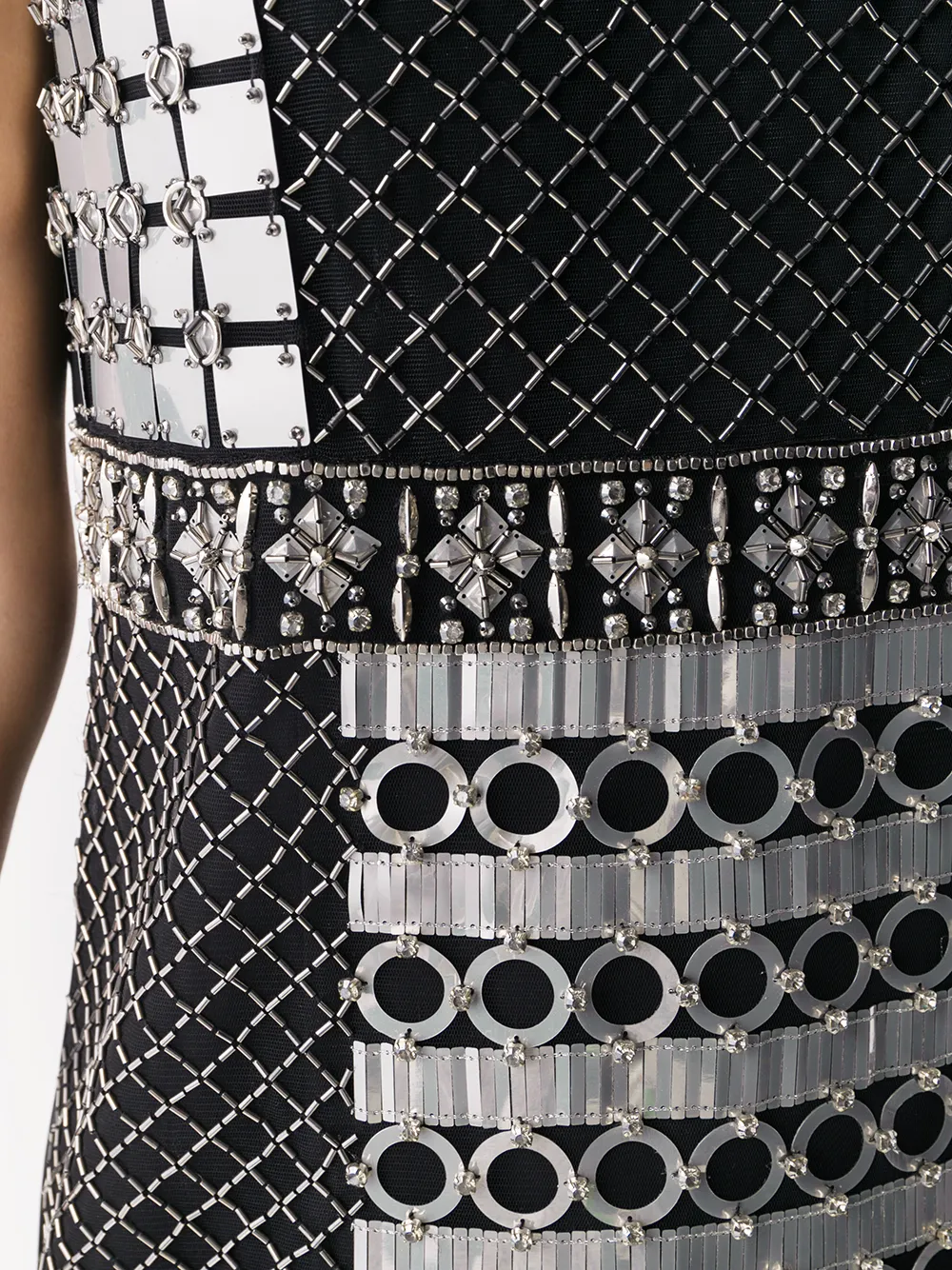 Alberta Ferretti Mini-jurk met kralen Zwart