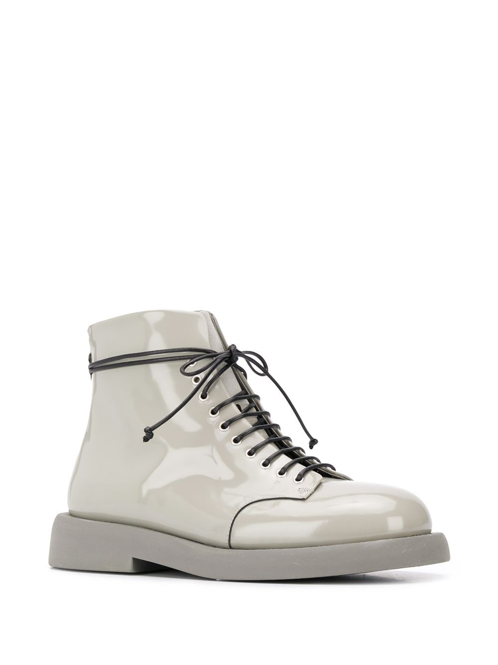 Shop Marsèll Lace-up Ankle Boots In Grey