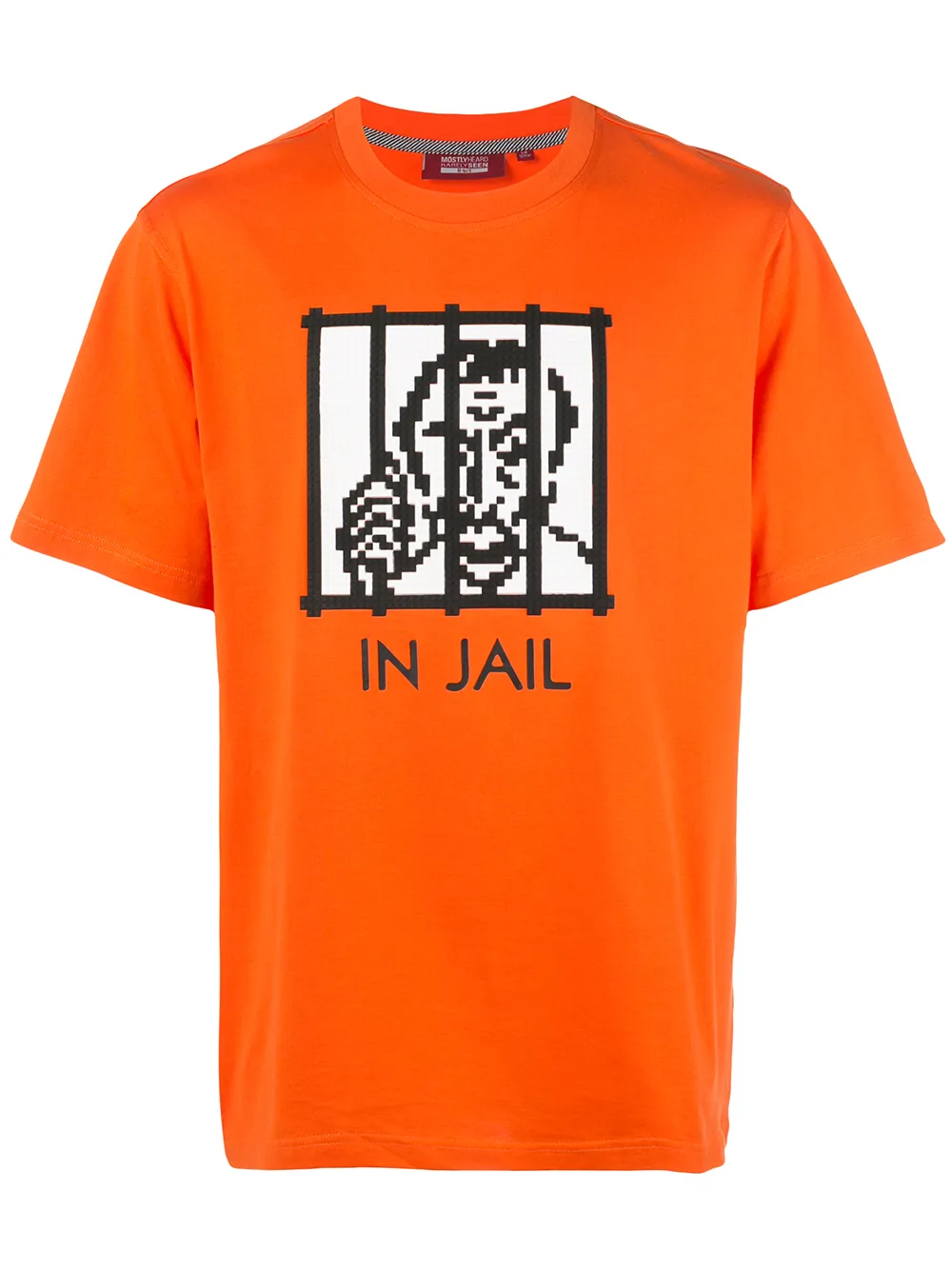 Mostly Heard Rarely Seen 8-Bit Bars printed T-shirt | Orange | Image 1
