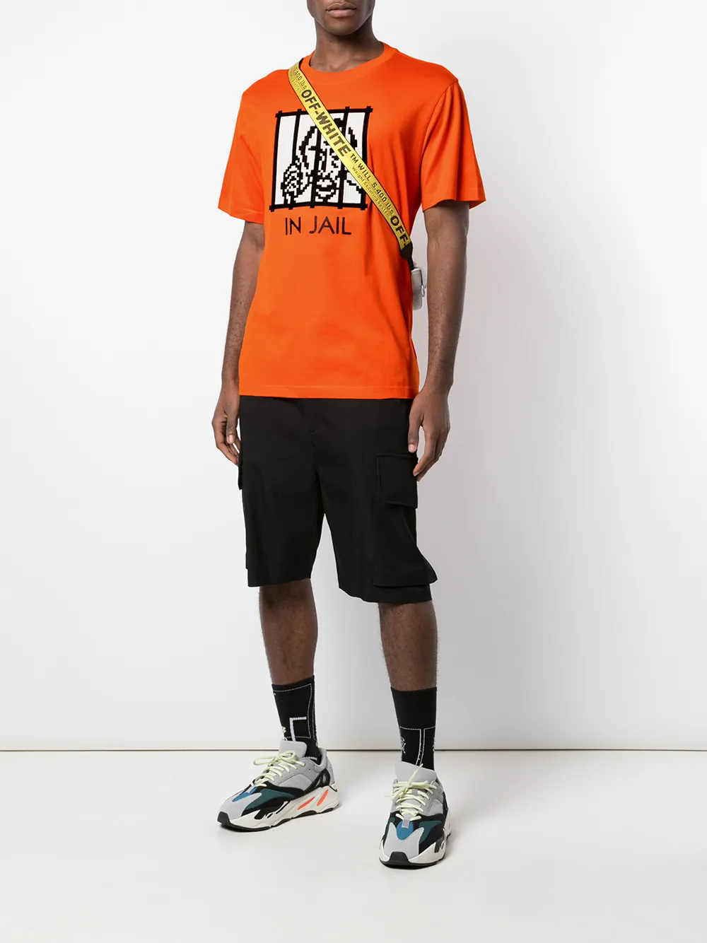 Mostly Heard Rarely Seen 8-Bit T-shirt met print - Oranje