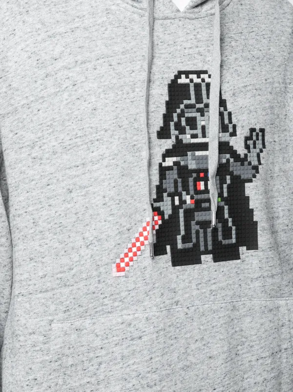 Mostly Heard Rarely Seen 8-Bit Invader Jersey Hoodie | Grey | FARFETCH