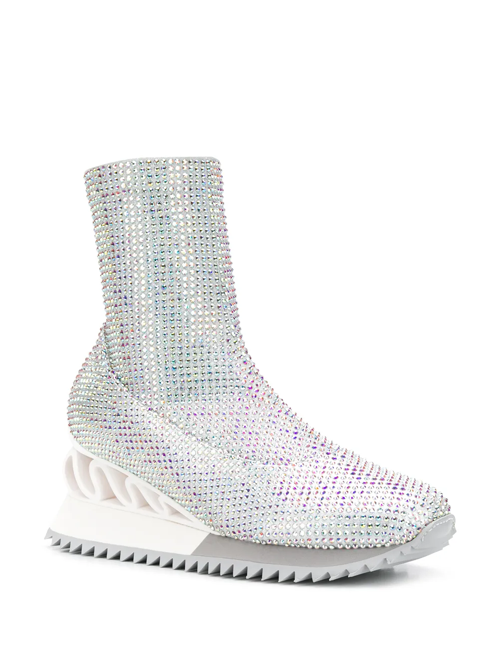 Le Silla Reiko Wave sneakerlaarzen Zilver