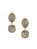 Goossens gold-plated cabochon earrings