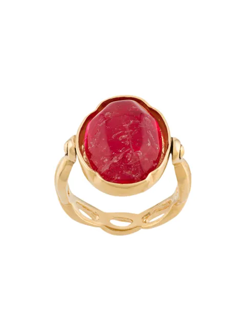 Goossens gold-plated cabochon ring