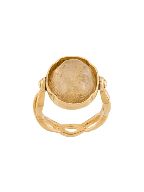 Goossens arete con forma de corazón en oro amarillo de 14kt