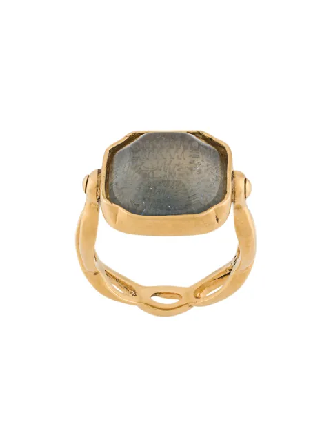 Goossens anillo con motivo de luna en oro amarillo de 18kt