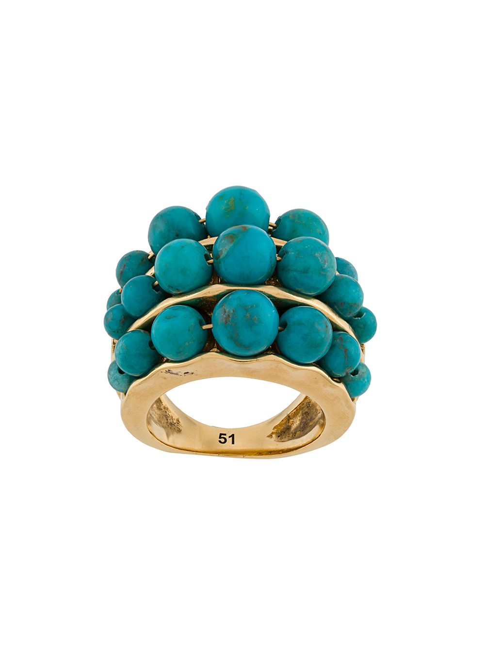 Goossens 3-row Ring In Blue