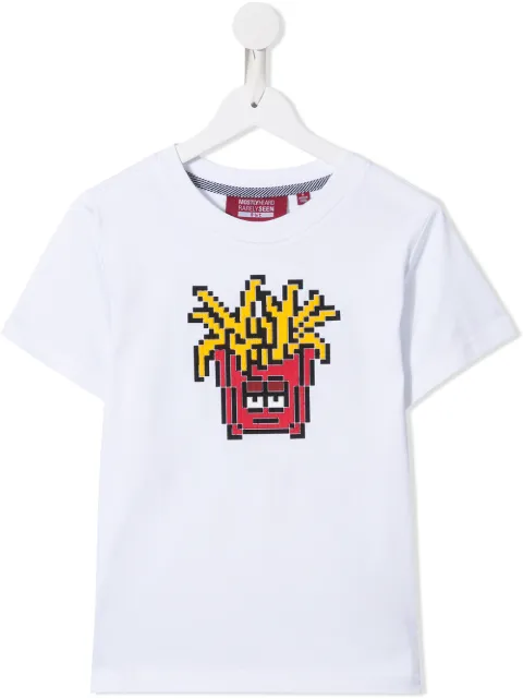 Mostly Heard Rarely Seen 8-Bit fries print cotton T-shirt