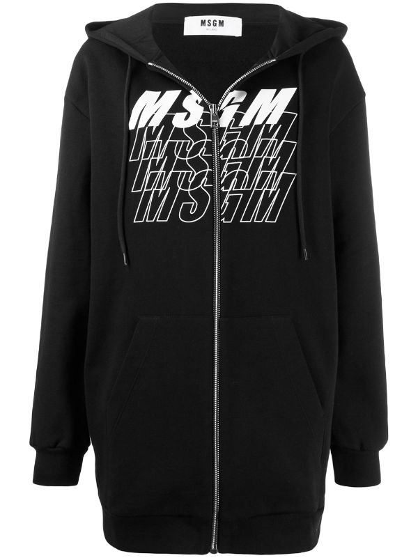 black long zip up hoodie