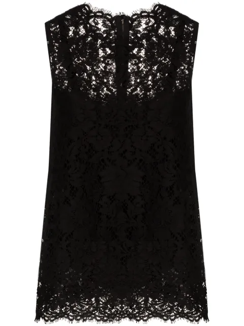 Dolce & Gabbana cordonetto-lace sleeveless tank top