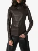 Bottega Veneta turtleneck leather top