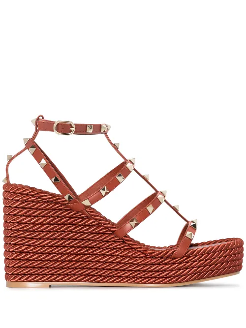 Sandales compensées Rockstud Torchon - Valentino Garavani - Modalova