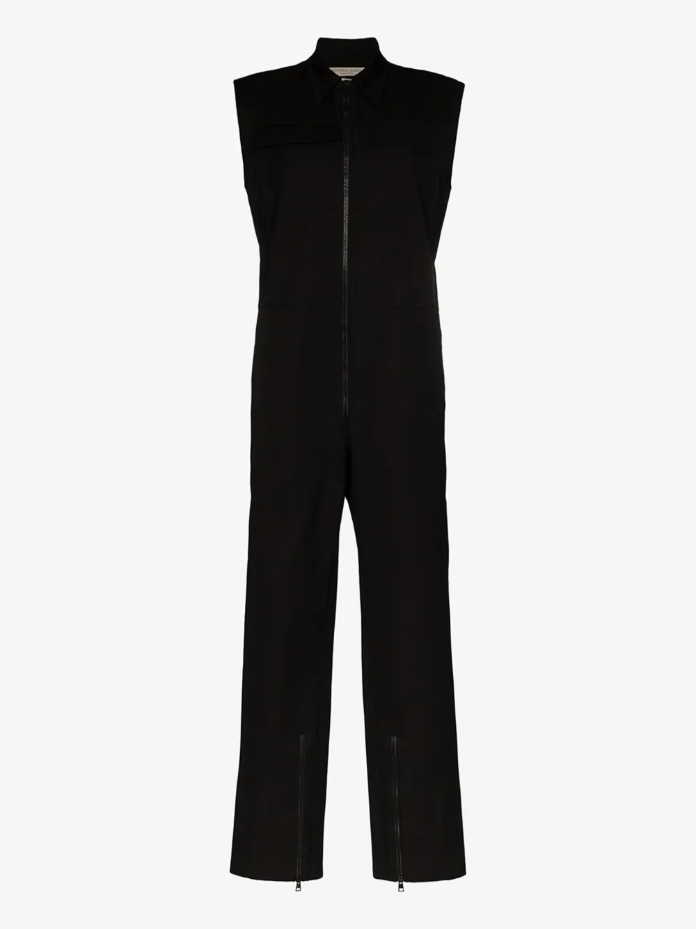 bottega veneta jumpsuit ナイロン　ジャンプスーツ Bottega Veneta Sleeveless Cotton Utility Jumpsuit In Black | ModeSens