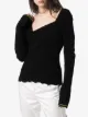 Bottega Veneta asymmetric V-neck knit top